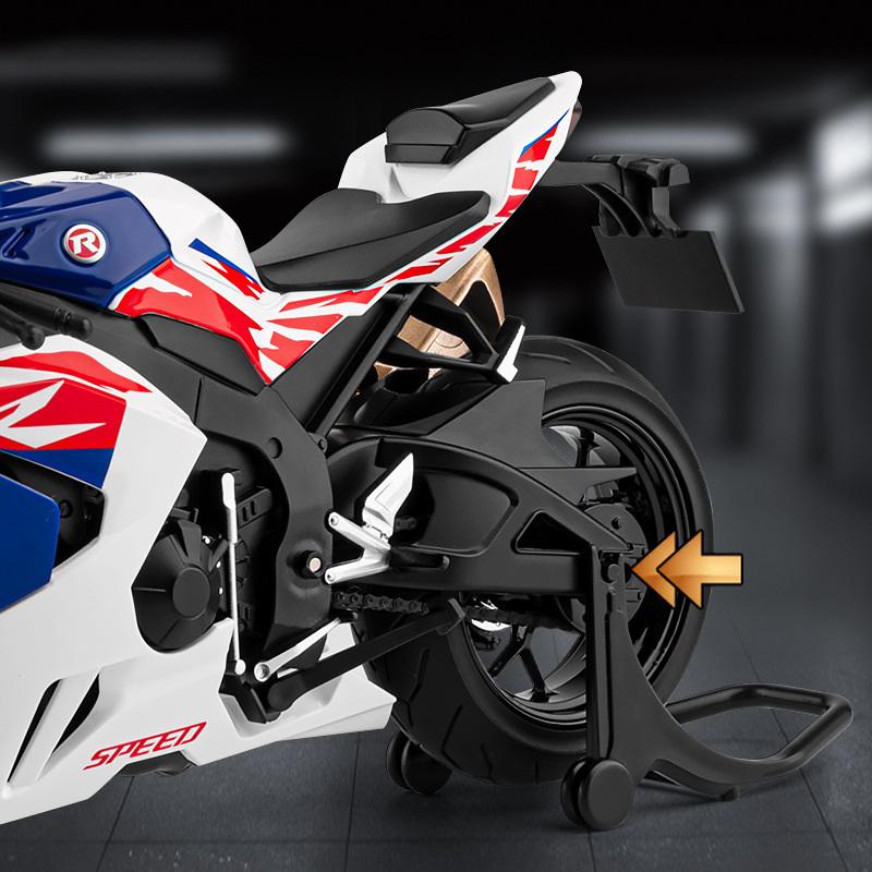 1:9 Honda CBR 1000RR-R Fire Blade Alloy Racing Motorcycle Model Diecast Street Sports Motorcycle Model Sound Light Kids Toy Gift