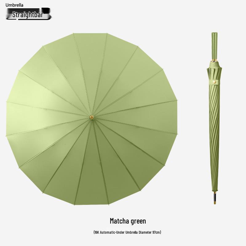 Windproof Double Canopy Umbrella with 24 Ribs and Long Handle