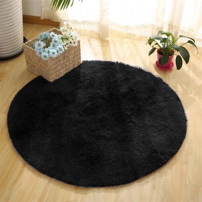 Talos 120cm Round Velvet Floor Rug Anti-Slip Carpet Door Pad Mat Indoor Bedside Decor