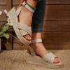 Fashion 2025 Women Wedge Sandals Summer New Fashion Platform Buckle Casual Comfortable Walking Sandals Shoes for Women