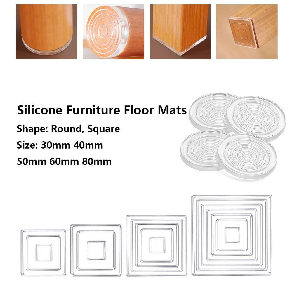 4Pcs Non-Slip Silent Table Foot Mat Self Adhesive Sofa Chair Foot Fixed Pads Bed Foot