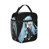 Hatsune Miku Anime Insulated Lunch Bags Portable Meal Container Cooler Bag Tote Lunch Box School Outdoor Bento Pouch
