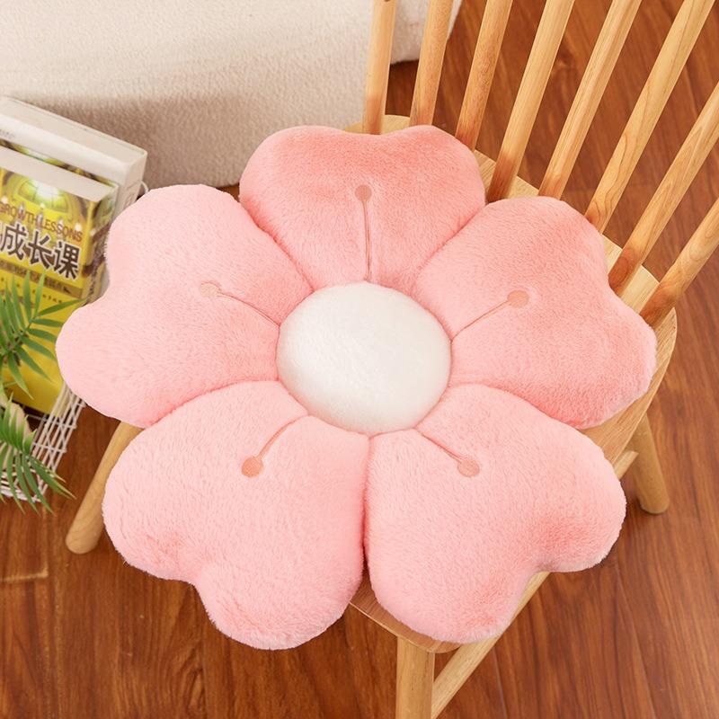 Soft Plush Daisy Flower Throw Pillow - Cozy Decorative Cushion for Bed Sofa Children's Room Decoration Multi-purpose Backrest Mat Holiday Gift
