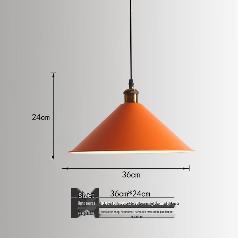 Orange Nordic Industrial Pendant Light for Restaurants & Bars