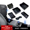 For Tesla New Model Y 2025 Launch Juniper ABS with Silicone Non-slip Mat Console & Armrest Storage Box Upper and Lower Watercup