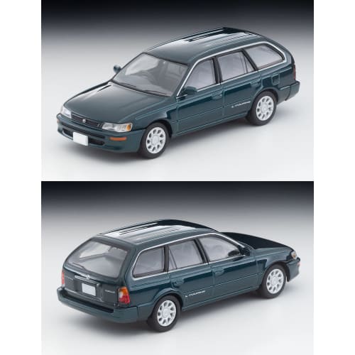 Tomytec Tomica Limited Vintage Neo 1/64 Scale LV-N287b Toyota Corolla Wagon L Touring (Green, 1996 Model) - Finished Product