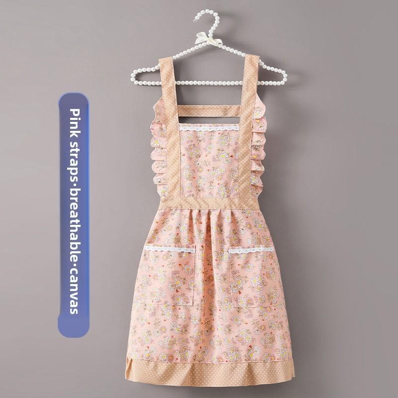 Waterproof Canvas Womens Apron Home Cooking Kitchen Catering Work Bib Apron