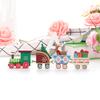 Christmas Train Toy Colorful Safe Odorless Smoother Decorative Christmas Train Ornament for Home Table Deer