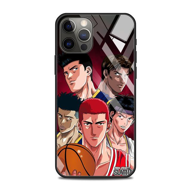 

Чехол из закаленного стекла с рисунком аниме Slam Dunk Basketball Teenager для Iphone 12 11 Pro Max 14 13mini Fundas X Xr Xs Max 8 7 6s Plus For iPhone 7 8 Plus