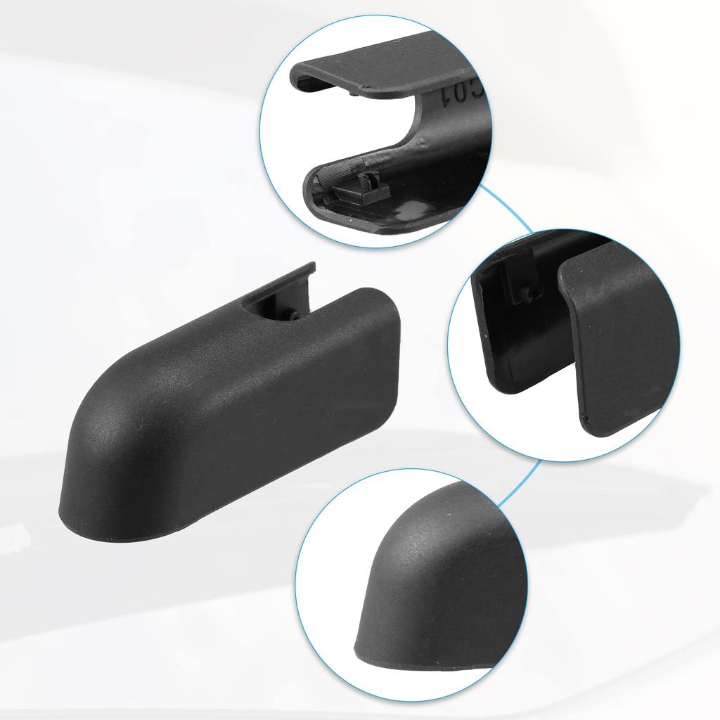 ACROPIX Rear Wiper Arm Nut Cover Cap for Nissan Compatible with Kicks Juke Black 1 Piece