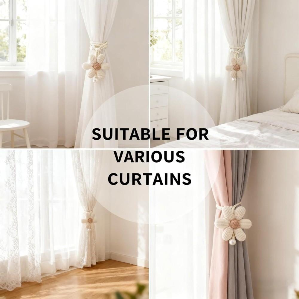 Elegant Curtain Tieback Adjustable Petal Curtain Buckle Creative Curtains Tie Rope Decoration