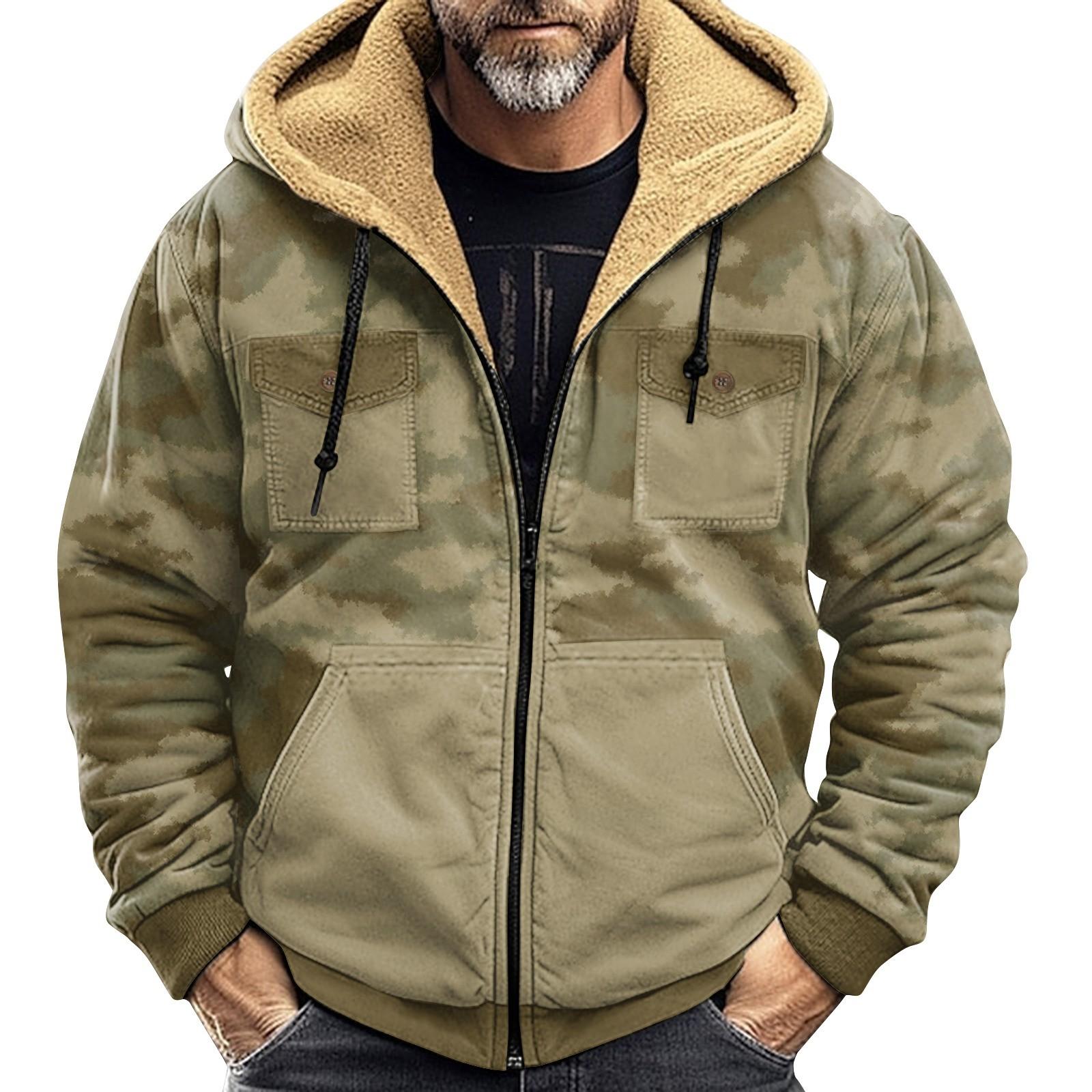 Мужская зимняя куртка с камуфляжным принтом — фото 7