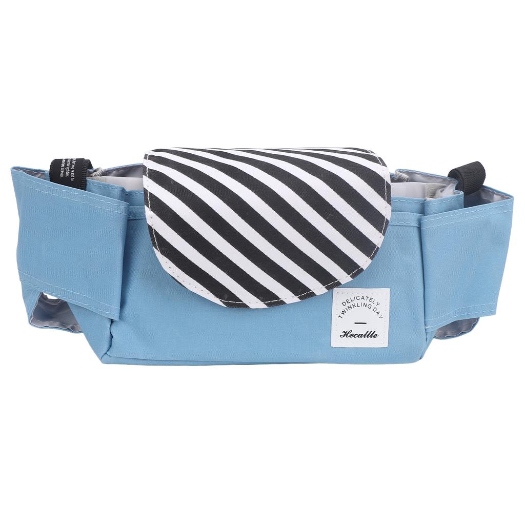 Universal Stroller Organizer with Cup Holders Polyester Waterproof Stroller Storage Bag Attachment for Phone