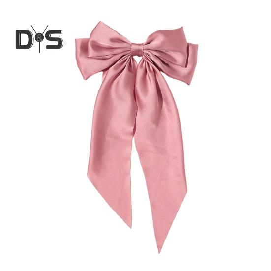 

Лента с бантом, декор, заколка для волос, атласная ткань, весенняя заколка для волос, противоскользящий дизайн, декоративная лента с бантом, заколка для волос на затылке, аксессуар для волос розовый