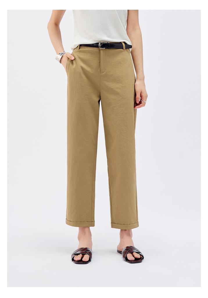 Yalida High Waisted Slim Straight Leg Pants for Women