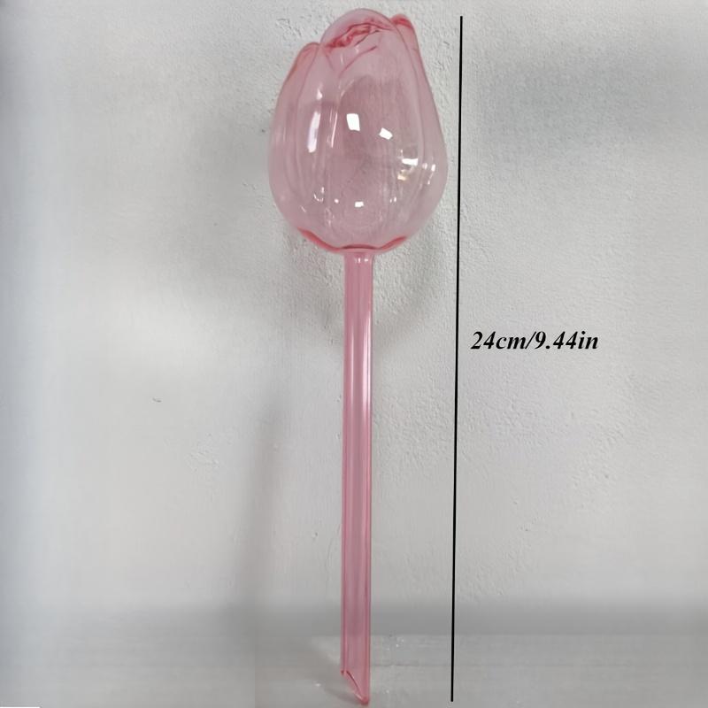 2 Stück/4 Stück rosa Tulpen-Bewässerungskugeln für Pflanzen, schmales Auslassdesign für längeres Fallenlassen, geeignet für Pflanzen im Innen- und Außenbereich