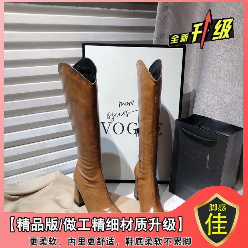 

Високі чоботи 2025 нові довгі чоботи жіночі на високих підборах лицарські чоботи загострені довгі чоботи західні чоботи 39