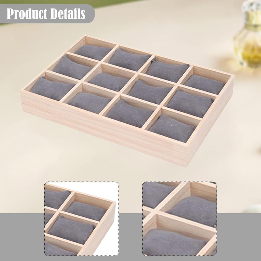 Watch Jewelry Box 12 Slot Chinese New Year Gifts Portable,Multifunctional for Men Bracelet Holder,Watch Case Wood Ornament