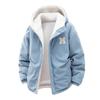 Corduroy Hooded Cotton-padded Clothes for Men and Women, Winter Thickened Cotton-padded Clothes, Fleece Couple's Cotton-padded Jackets