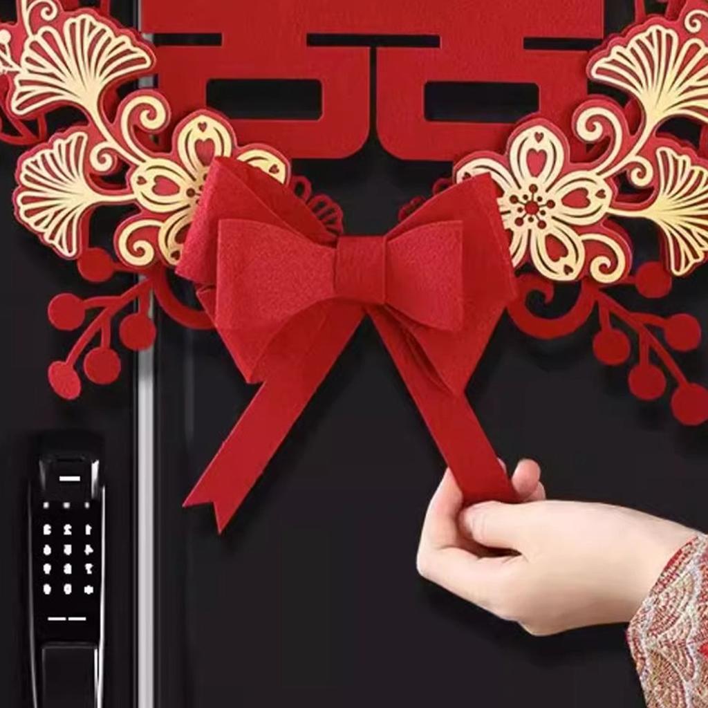 Chinese Wedding Sticker Romantic Exquisite Double Happiness Sticker Decoration for Entrance Door
