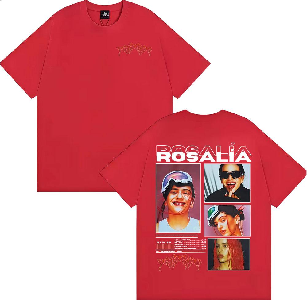 

Singer Rosalia Motomami Album 2026 Print T Shirts Unisex Women Fashion Hip Hop 90s Vintage Tshirt Short Sleeve T Shirt S