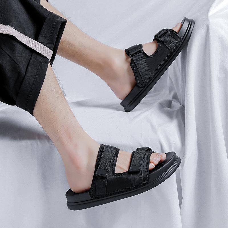 2025 one-word slippers men's summer casual beach shoes men's vacation wear wear wear-resistant cool slippers 1501-R