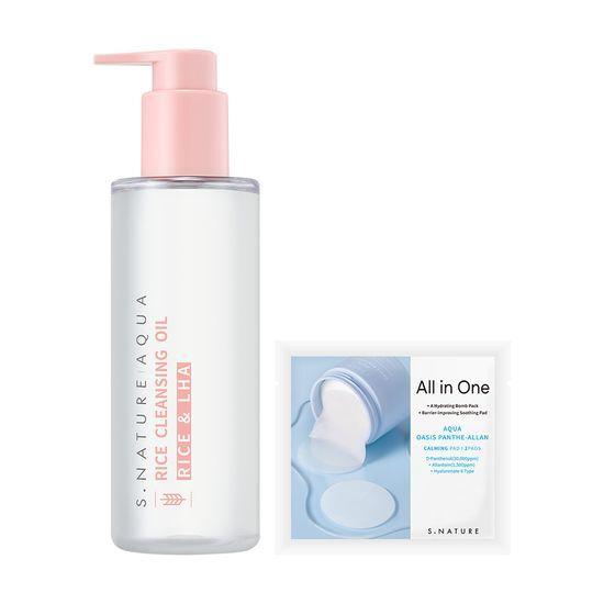 S.NATURE Aqua Rice Cleansing Oil 200ml Special (+2 Calming Pads)