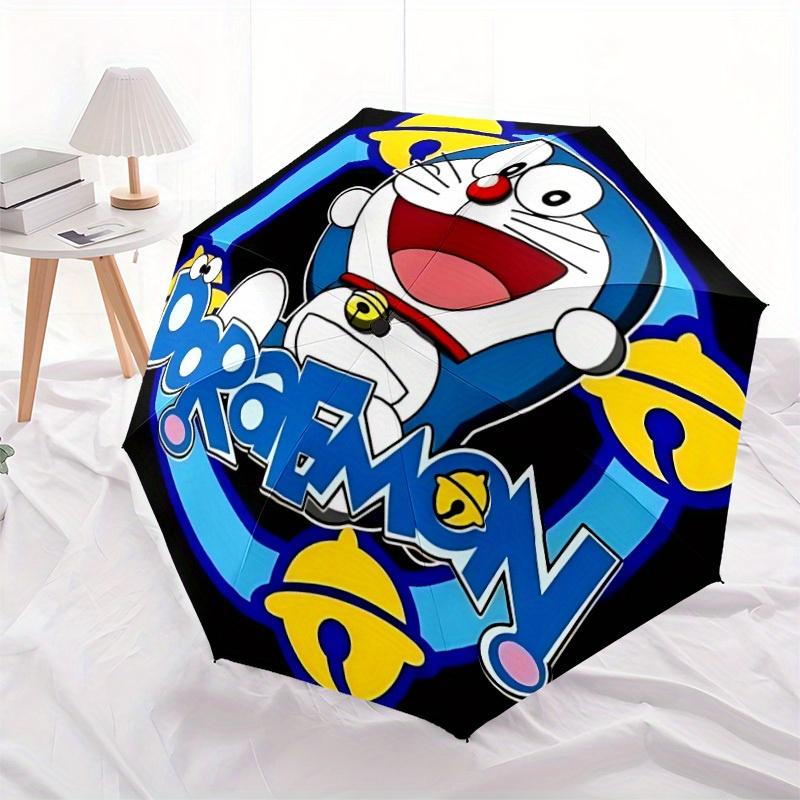 1pc Doraemon Automatic Opening/closing Umbrella, Foldable Sunshade, Perfect Gift for Friends, Durable Plastic Handle yy250808081
