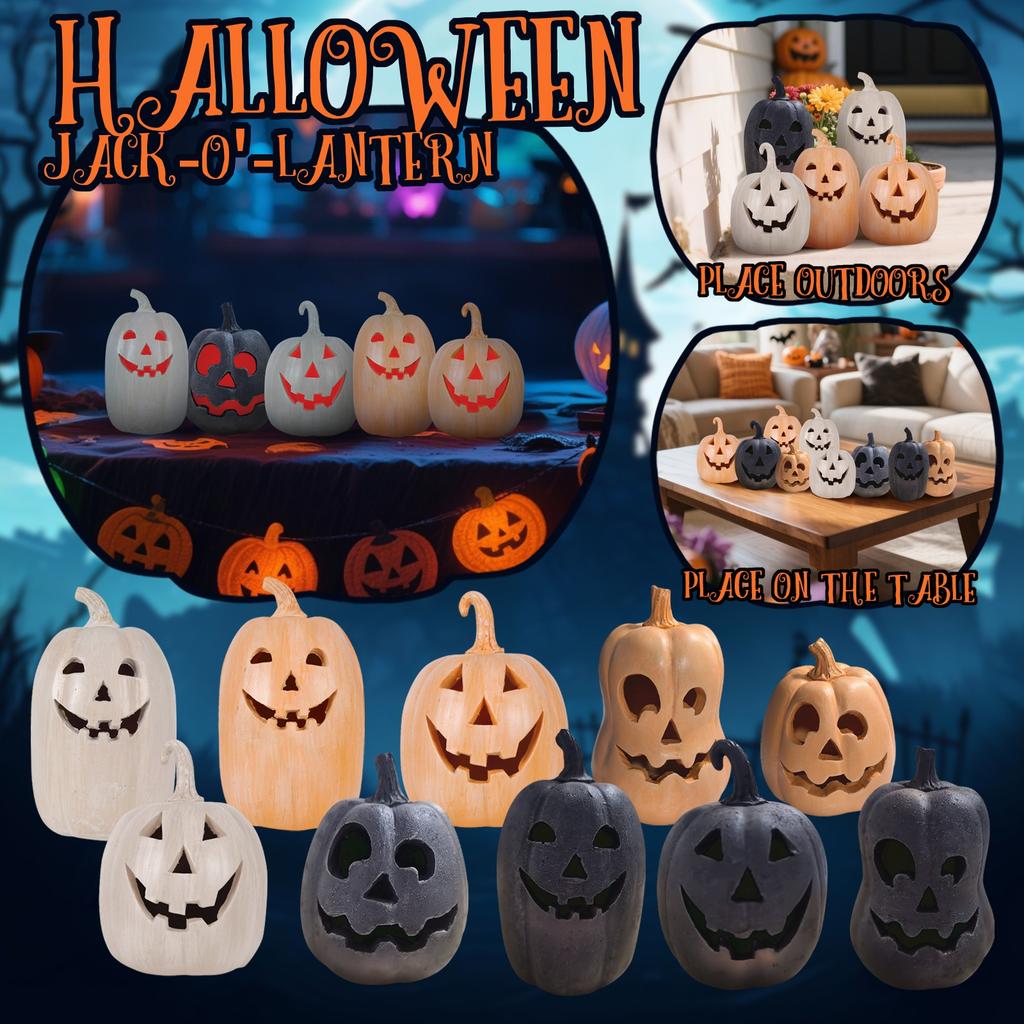 Holiday Decor Cushaw Scene Layout Home Decoration With Light Strip (Without Battery)