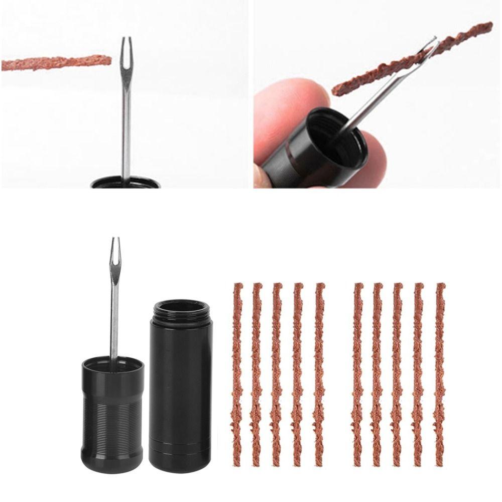 2 Set with 20 Rubber Strips Tubeless Tire Repair Kit Bike Tire Repair Tool  Emergency Repair