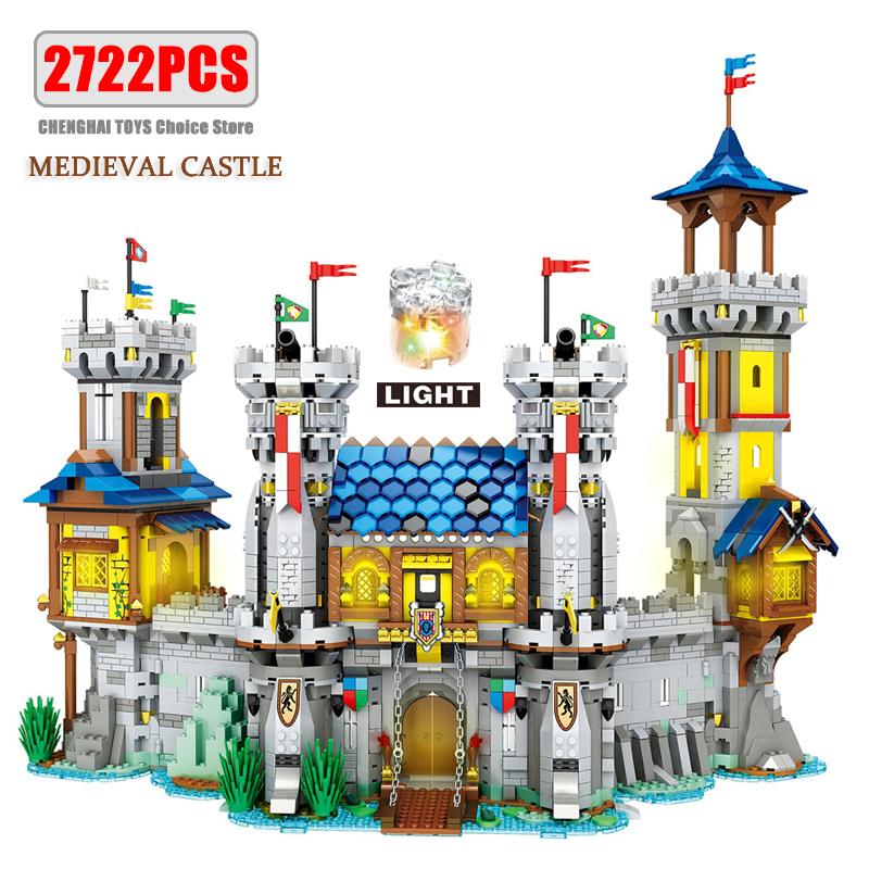 2722Pcs Superior-Grade Medieval Premium-Quality Castle Superior-Grade Construction Superior-Grade Kits Premium-Quality Creative First-Class 3 In