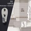 Creative Hook Home Useful 10PCS Solid Wall Mounted Single Hook Heavy Duty