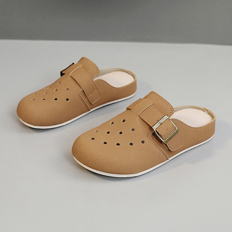 

[Customized] K3902 thick-bottomed bag head and half slippers for women s summer wear 2025 new beach retro Birkendrag hundred 40