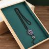 Bamboo Jewelry Display Tray with Velvet Lining for Bracelets & Necklaces