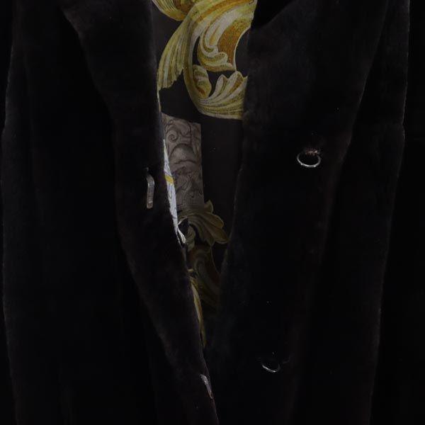 SAGA MINK Real Fur Coat Dark Brown Fur Women Used