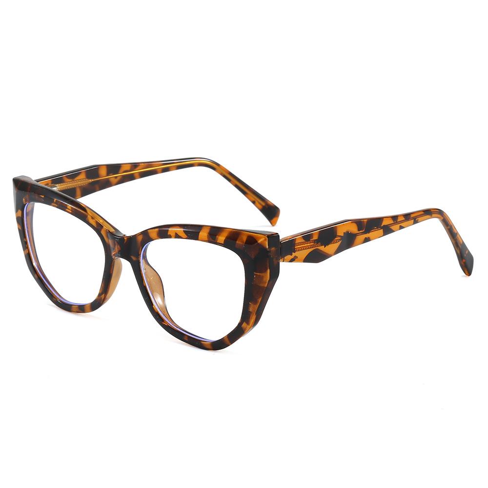 Korean Retro Cat Eye Blue Light Blocking Glasses, Small Frame, Myopia Compatible, Fashionable Clear Lens for Women