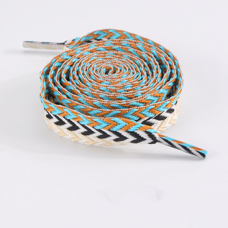 1Pair New 1.5CM Wide Wave Fat Shoelaces Women Men Casual Flat Shoe Laces Replacement Sneaker Lace Shoe Stings Shoelace