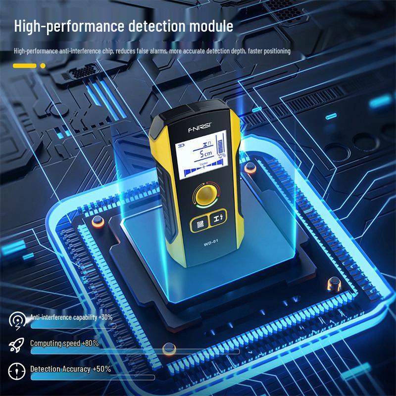 FNIRSI WD-01 Wall Detector for Steel Bars, Pipelines, and Wires - Metal Measurement and Scanning Tool