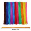 100pcs Colorful Chenille Stem Twisted Rod Wool Root Fluffy Stick Iron Handmade DIY Twisted Stick Material