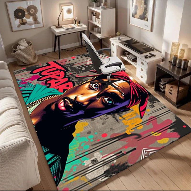 

Urban Graffiti Art Hoodie: Bold Colors & Street Style Office Mat Perfect for Home Decor Office Desk Chair Rugs Chair Carpet for office Poly 60cm by 90cm