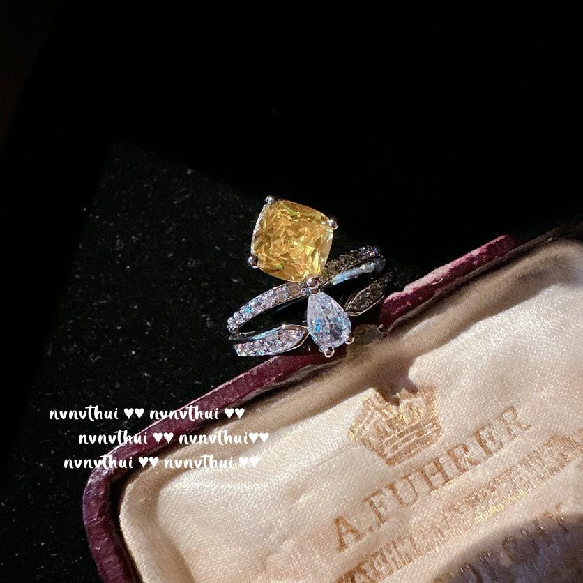 Anello Farah con Pietra Preziosa Curva, Antico, Placcato Oro 18K, Smeraldo Convesso, Anello in Zircone