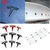 Car Front Rear Emblem Sticker Black For Tesla Model 3 Y Auto Tail Box Logos Steering Wheel Decoration Modified Accessories