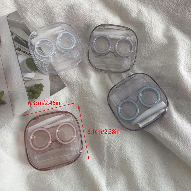 Kobiety Dziewczyny Okulary Kosmetyczne Soczewki Kontaktowe Pudełko Etui na Soczewki Kontaktowe Do Pielęgnacji Oczu Uchwyt Podróżny Pojemnik Akcesoria Podróżne