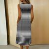 Women's Casual Sleeveless Button-down Mid-length Dress