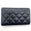 Used CHANELTri-fold wallet Matt caviar skin Women