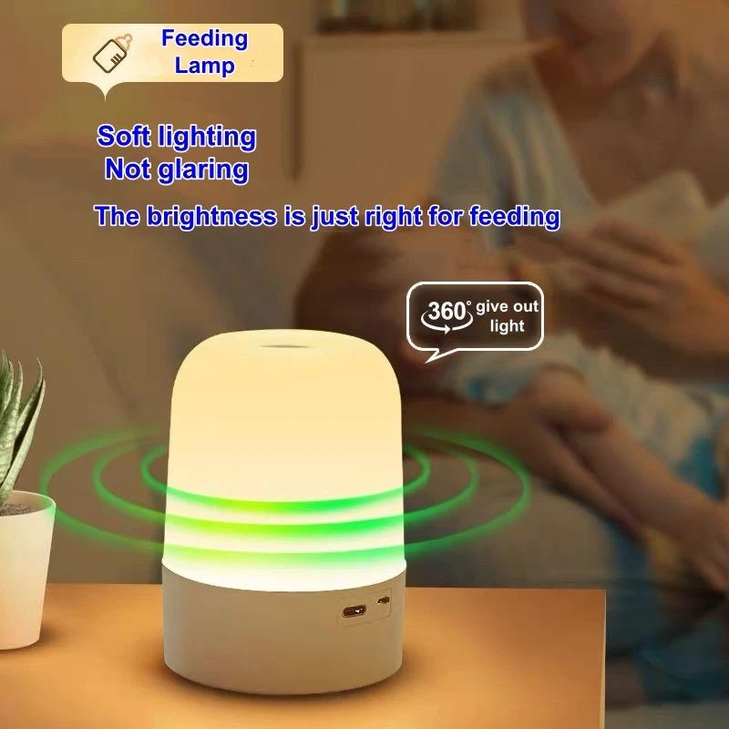 Neue Touch-Control-Nachtlampe, 3-farbige dimmbare LED-Lampe mit Speicher, USB-wiederaufladbare Nachttischlampe für Schlafzimmer, Kinderzimmer