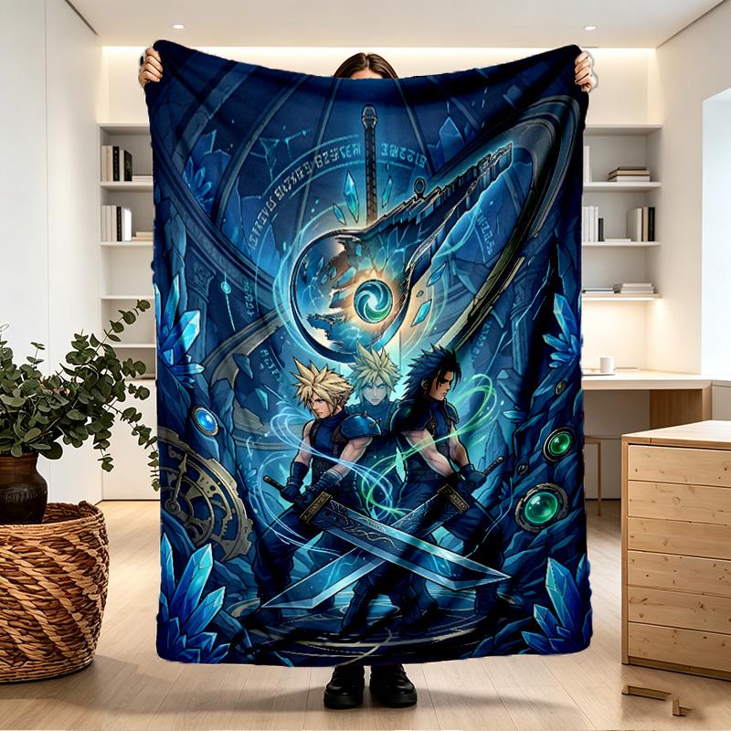 Final Fantasy Print Blanket - Soft & Comfortable, for Bedroom, Travel, Sofa, Home Decoration - Birthday Christmas Gift for Friend