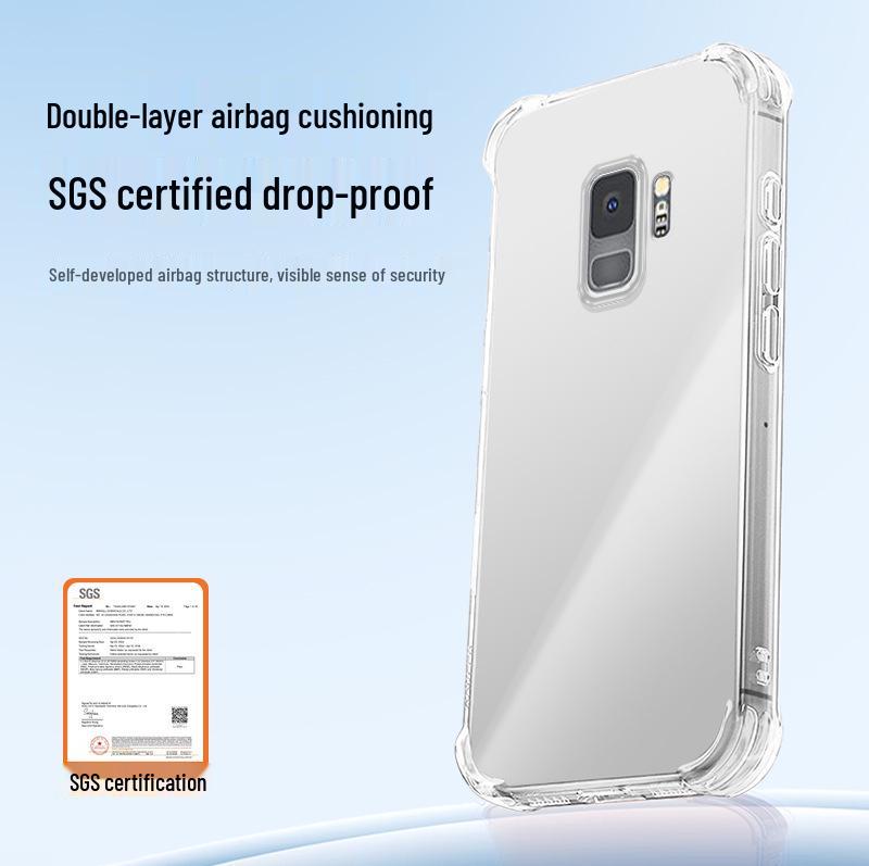 Samsung S9/S9+ Airbag Anti-Drop Transparente TPU Handyhülle - Hochwertiges Gefühl