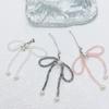 Crystal Beaded Butterfly Phone Lanyard Bowknot Star Charm Keychain Colorful Detachable Phone Chain Bag Purse Accessory