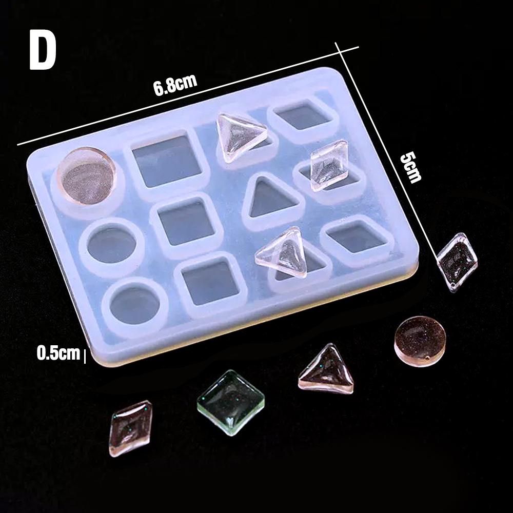 For Better Life 1Pc Transparent Epoxy Resin DIY Pendant Soft Silicone Molds Handmade Earrings Jewelry Making Geometric Mould